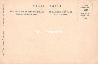 Vintage-style postcard back with text and 'Mo's Postcards' branding