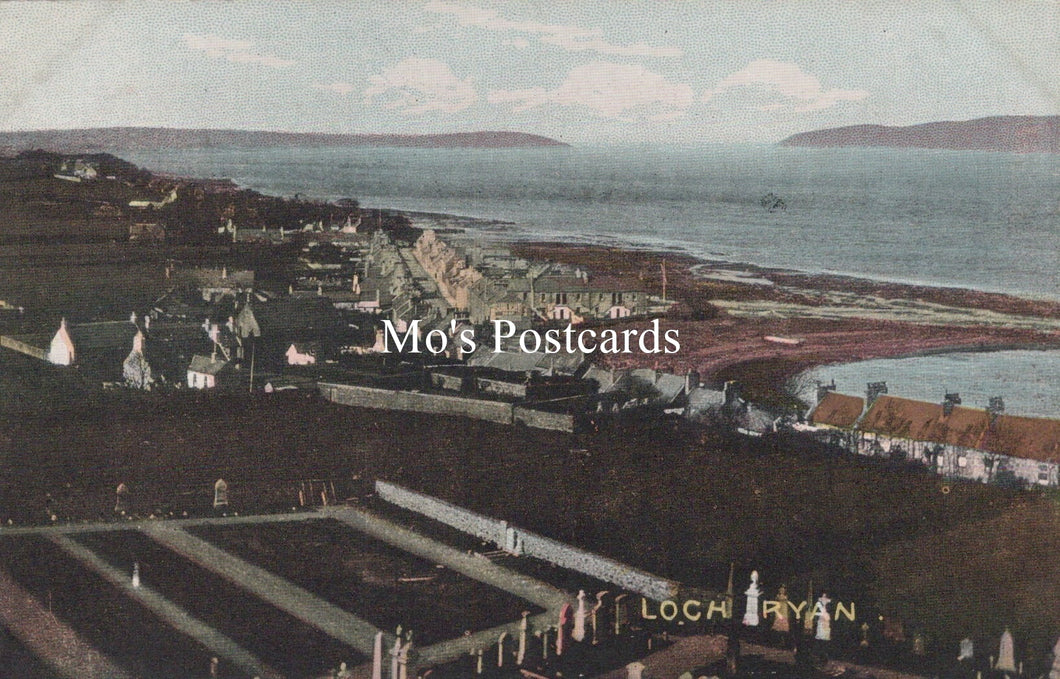 Vintage postcard of a coastal scene with 'Mo's Postcards' branding.