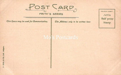 Vintage-style postcard with 'Mo's Postcards' branding on a beige background