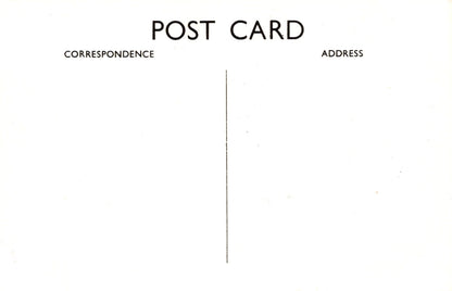 Blank postcard with 'Correspondence Address' text on a white background