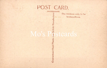 Vintage-style postcard with 'Mo's Postcards' branding on a beige background