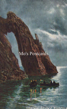 Load image into Gallery viewer, Artistic depiction of a boat near cliffs  
