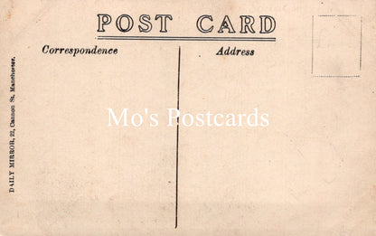Vintage-style postcard with 'Mo's Postcards' branding on a beige background