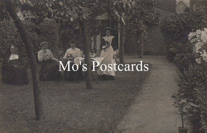 Social History Postcard - Garden Tea Party With a Nun  SW19666