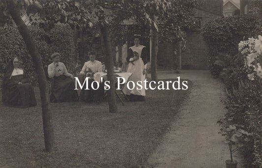 Social History Postcard - Garden Tea Party With a Nun  SW19666
