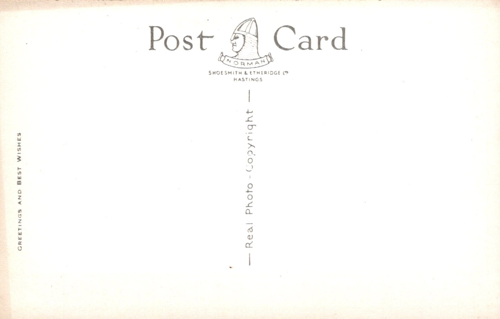 Postcard with 'Post Card' branding and a logo on a light background