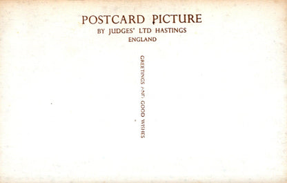Vintage postcard with text 'Postcard Picture by Judges' Ltd Hastings England' on a beige background