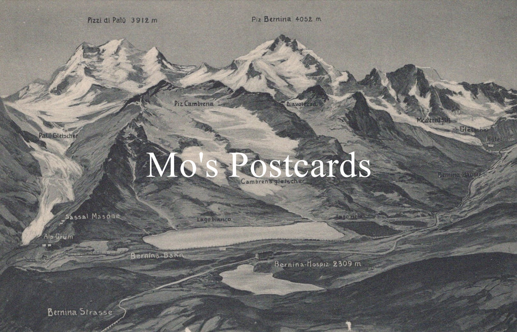 Vintage-style mountain landscape  