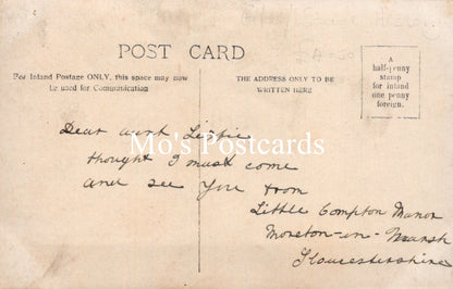 Vintage postcard with handwritten text  