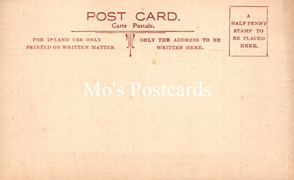 Vintage-style postcard with 'Mo's Postcards' branding on a beige background