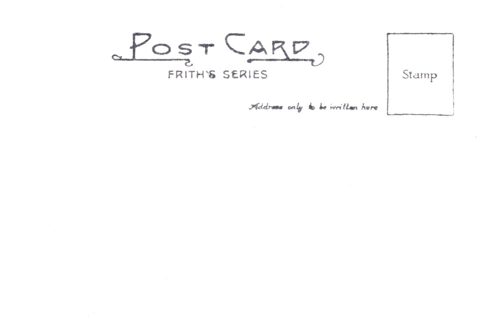 Blank postcard with 'Frith's Series' branding and a stamp placeholder.