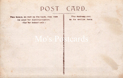 Back of a vintage postcard  