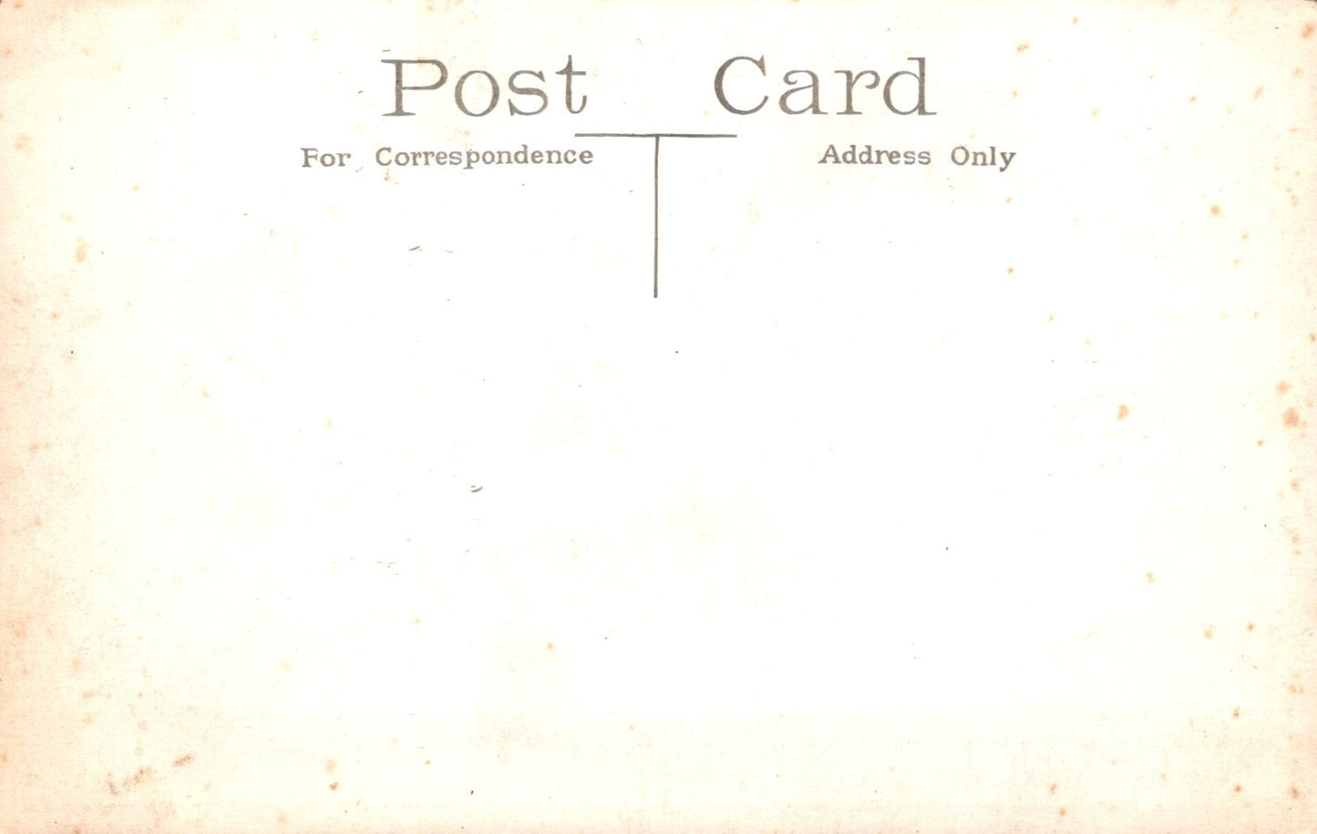 Vintage-style postcard with 'For Correspondence Address Only' text on a textured beige background
