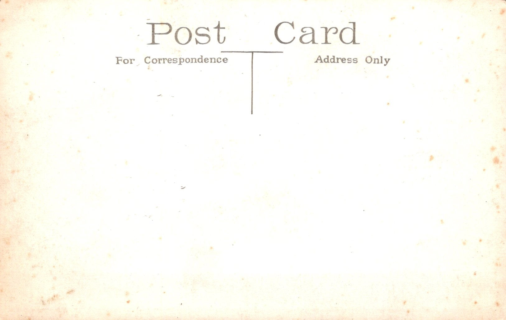 Vintage-style postcard with 'For Correspondence Address Only' text on a textured beige background