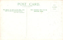 Load image into Gallery viewer, Vintage postcard with text and a stamp on a white background
