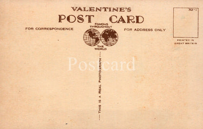 Vintage Valentine's postcard with text and world map design on a beige background