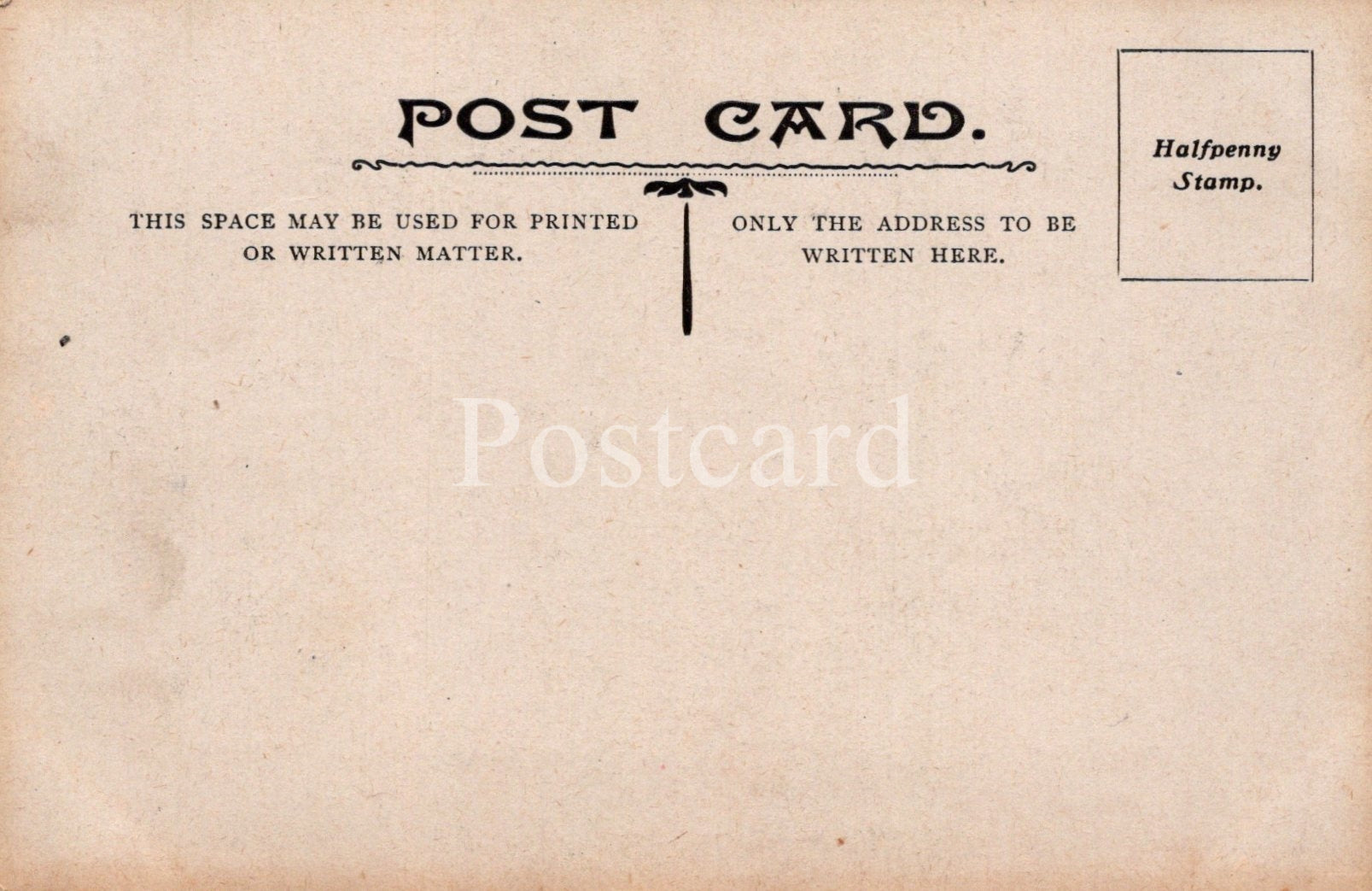 Vintage-style postcard with typographic design  