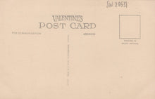 Load image into Gallery viewer, Beige Valentine&#39;s postcard with text and a rectangular area for an address.
