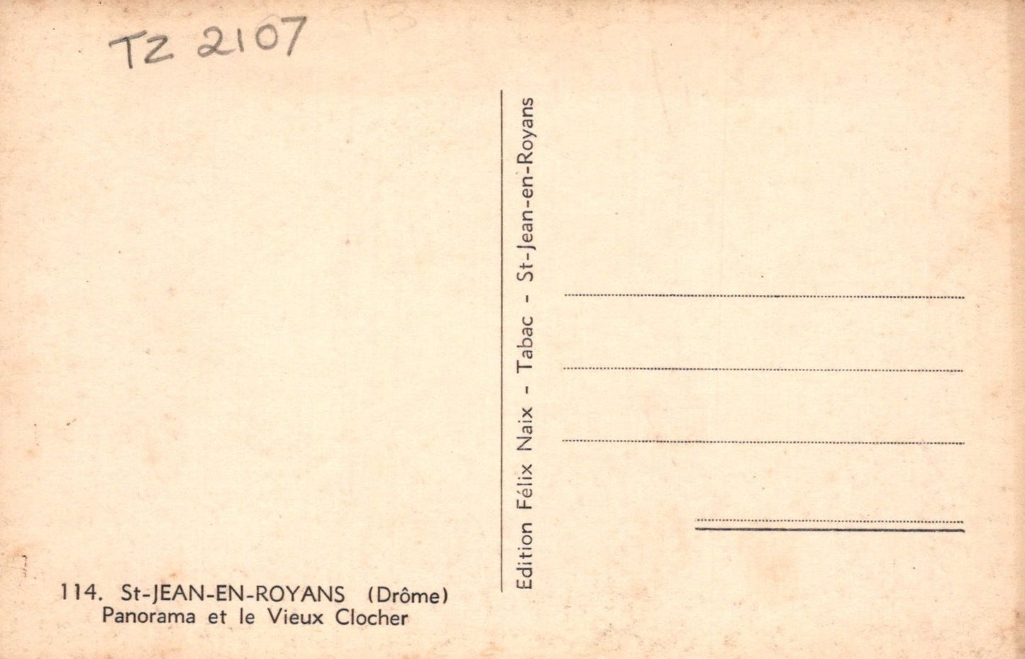 France Postcard - St-Jean-En-Royans, Drome SW20556