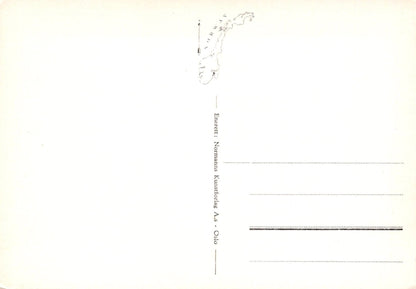 Vintage postcard with decorative elements and text on a light background