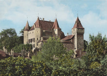 Load image into Gallery viewer, Castle surrounded by trees under a blue sky
