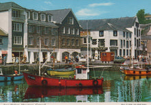Load image into Gallery viewer, Harbor scene with boats and buildings in a small town setting.
