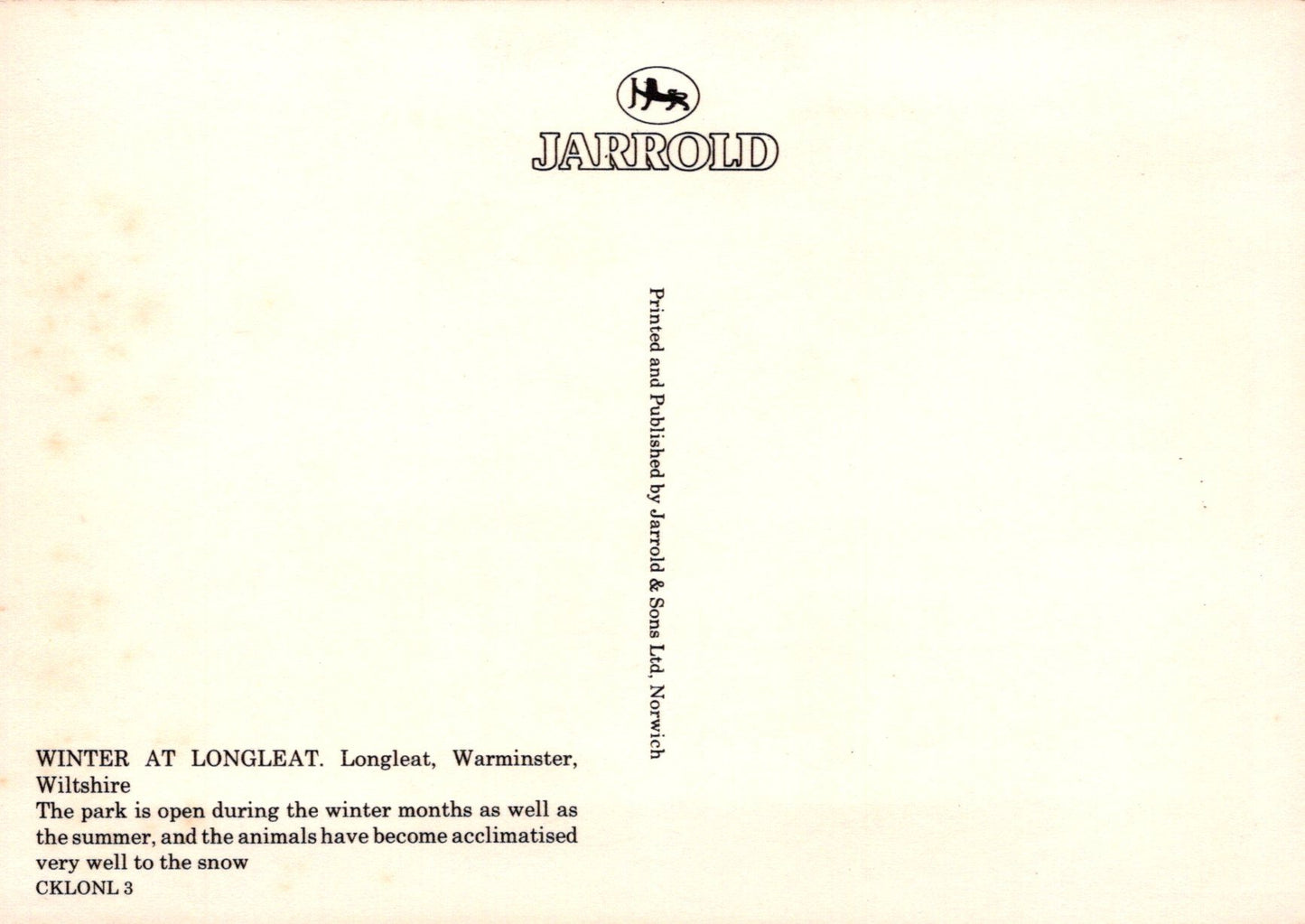 Jarrold book with text and logo on a beige background