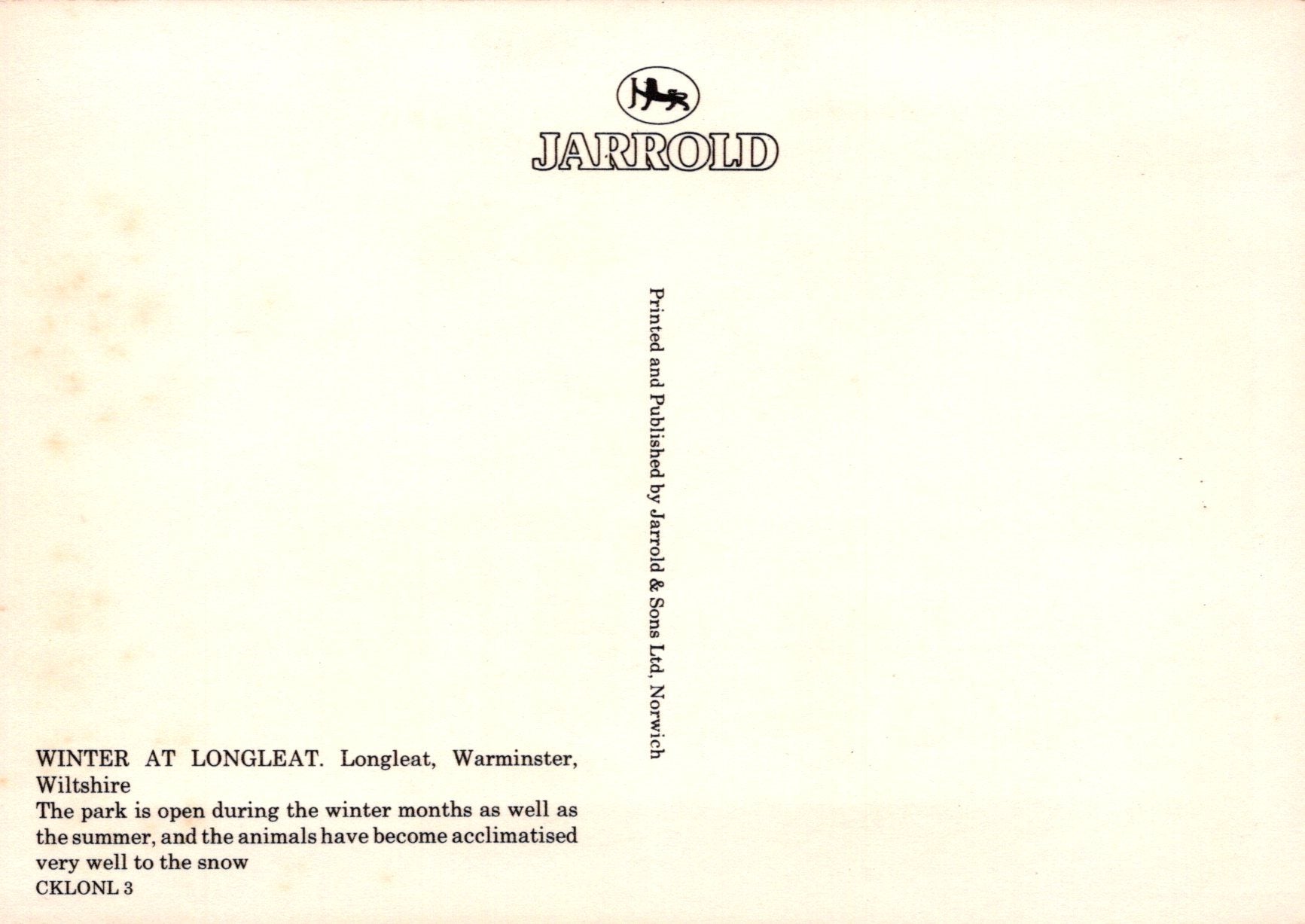 Jarrold book with text and logo on a beige background