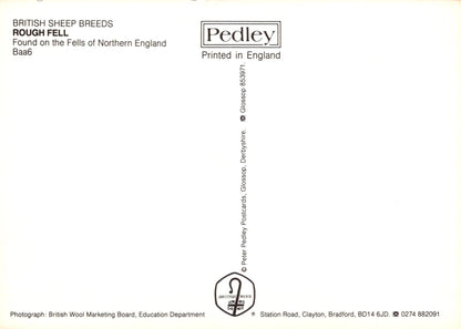 Back of a product packaging with text about British sheep breeds and a brand logo.