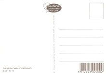 Load image into Gallery viewer, Back of a postcard with Salmon Camerounaise branding, text, and barcode.

