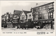 Load image into Gallery viewer, Somerset Postcard - Old Taunton, A Row of Shops c1912 - SW17646

