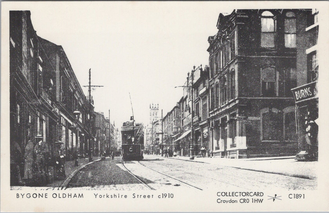 Lancashire Postcard - Bygone Oldham, Yorkshire Street c1910 - SW17695