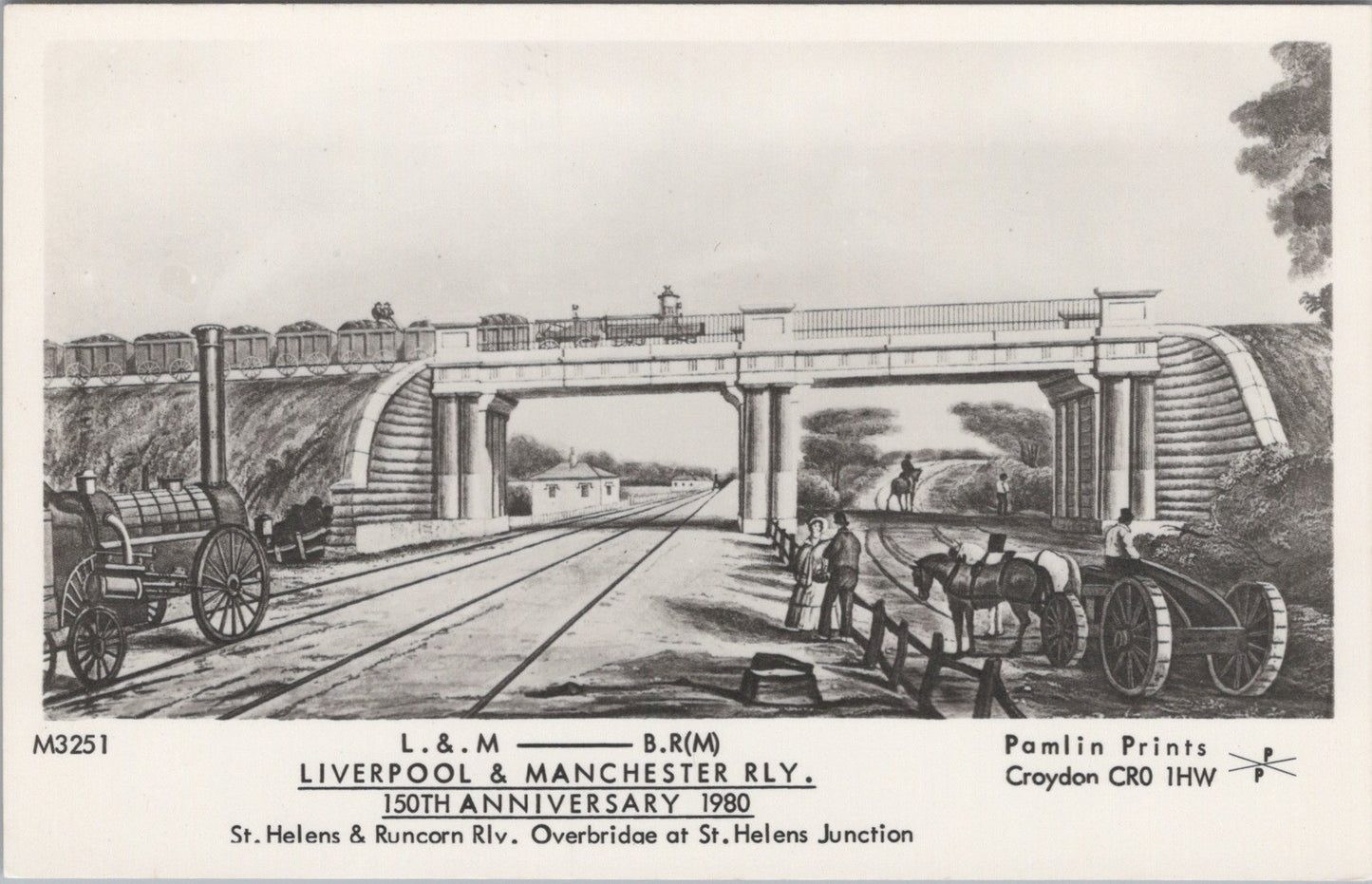 Railways Postcard - Liverpool and Manchester Railway  SW17697