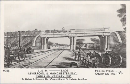 Railways Postcard - Liverpool and Manchester Railway  SW17697