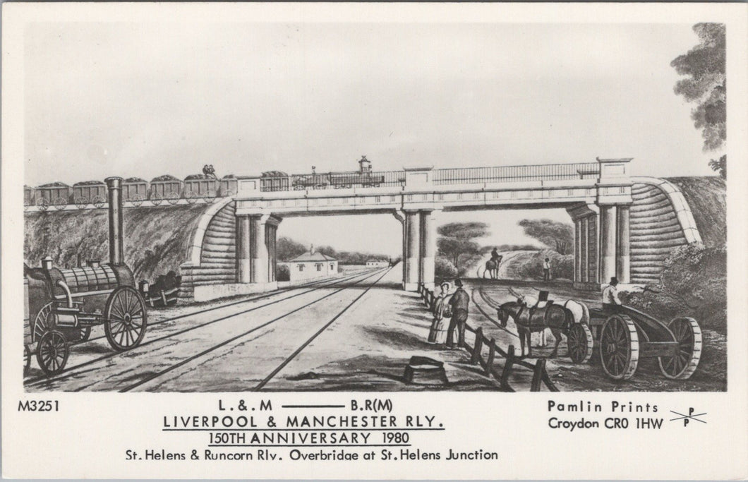 Railways Postcard - Liverpool and Manchester Railway  SW17697