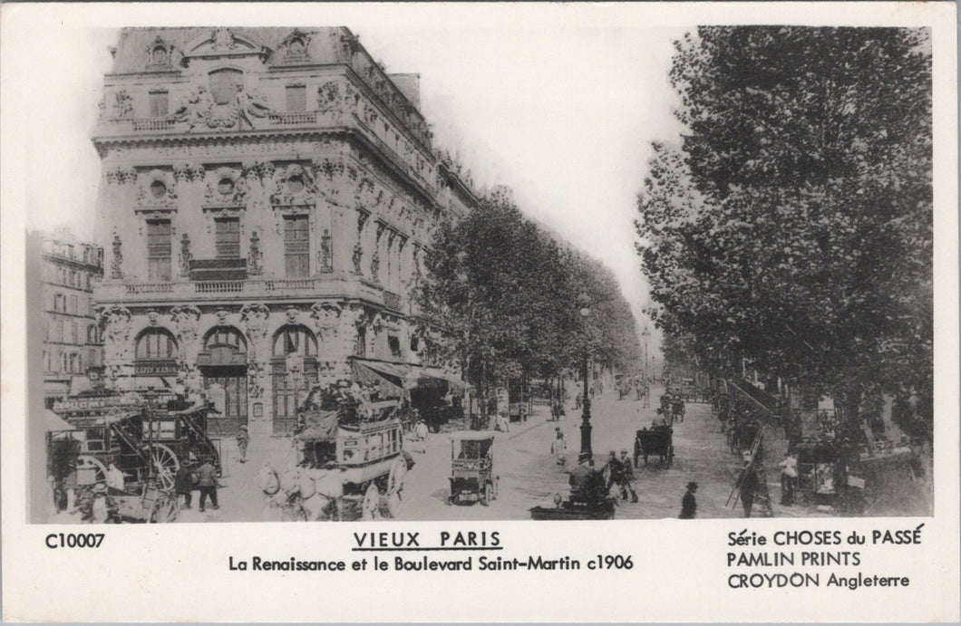 France Postcard - Vieux Paris, Boulevard Saint-Martin c1906 - SW17698
