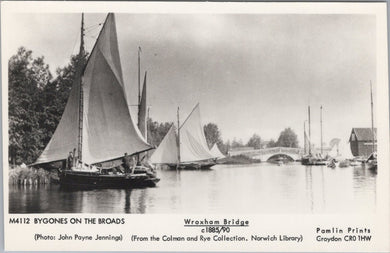Norfolk Postcard - Wroxham Bridge c1885/90, Norfolk Broads SW17699