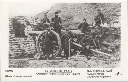 French Military Postcard - The Siege of Paris, Artillery Position   SW17986