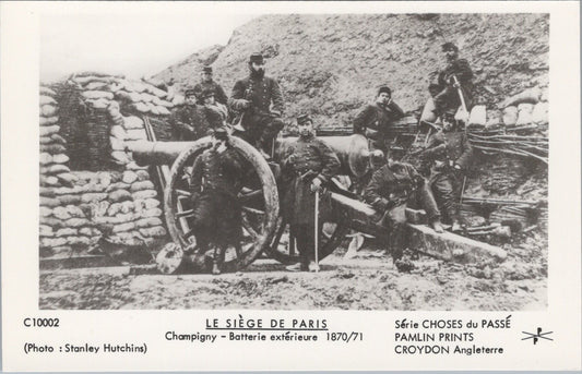 French Military Postcard - The Siege of Paris, Artillery Position   SW17986