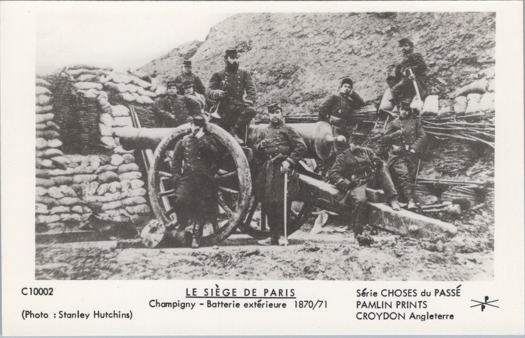 French Military Postcard - The Siege of Paris, Artillery Position   SW17986