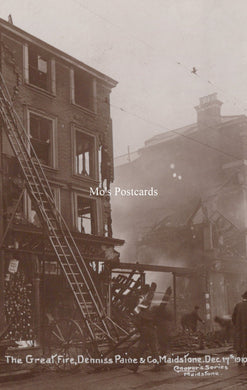 Kent Postcard - The Great Fire, Denniss Paine & Co, Maidstone SW19248