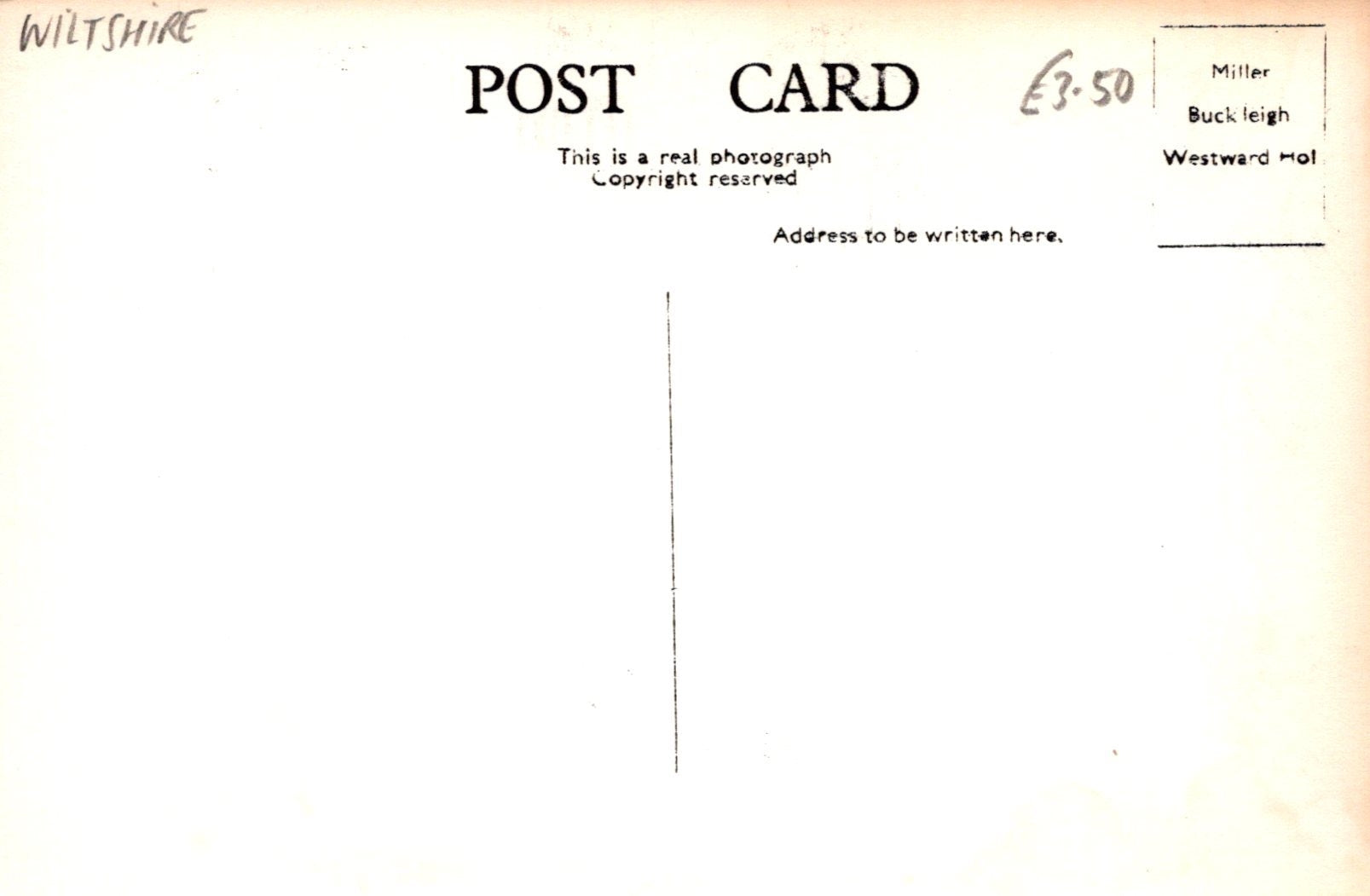 Wiltshire Postcard - The Black Horse, Teffont  SW19250