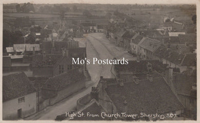 Wiltshire Postcard - High Street From Church Tower, Sherston  SW19252