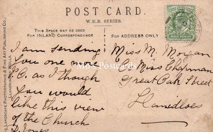 Wales Postcard - Cwmdauddwr or Llansanffraid Cwmteuddwr Church SW19270