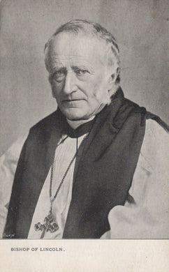 Black and white portrait of a bishop, likely from the 19th century, wearing clerical vestments.