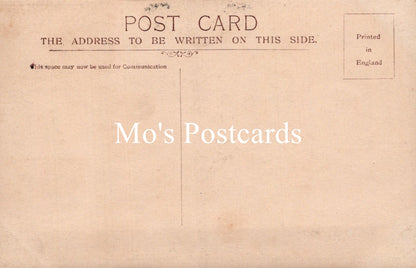 Vintage-style postcard with 'Mo's Postcards' text on a beige background