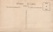 Load image into Gallery viewer, Vintage postcard with text and a stamp area on a beige background
