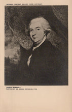 Load image into Gallery viewer, Portrait of a man in formal attire with a decorative background, labeled &#39;National Portrait Gallery&#39;.
