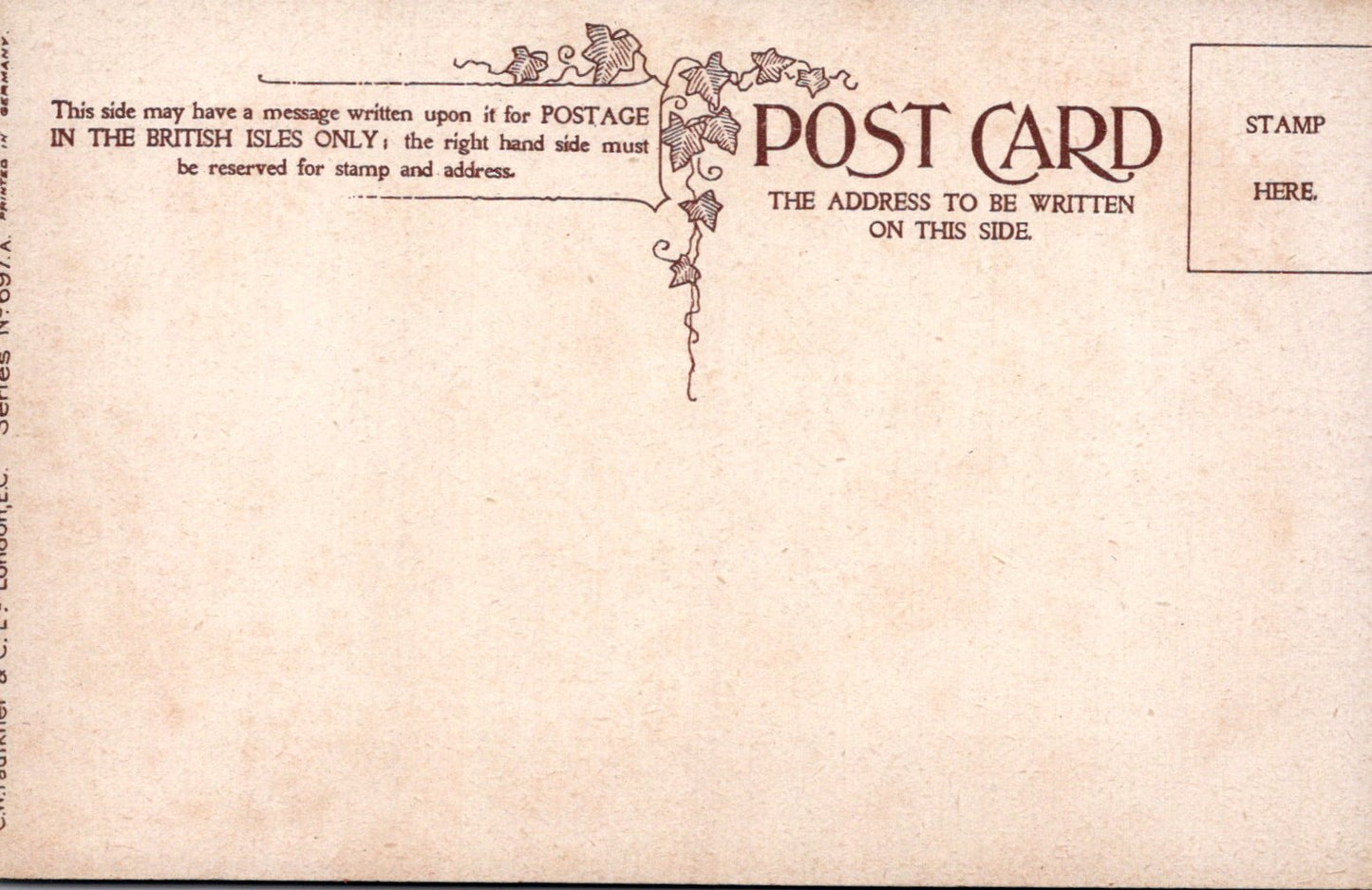 Vintage-style postcard with decorative elements and text on a beige background