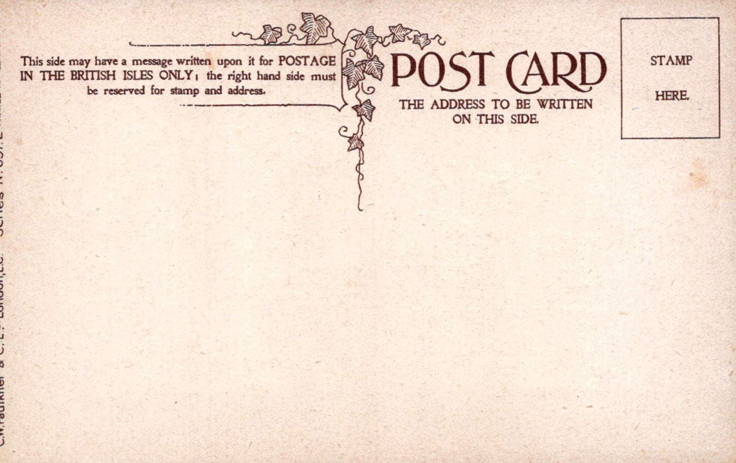Vintage-style postcard with decorative elements and text on a beige background